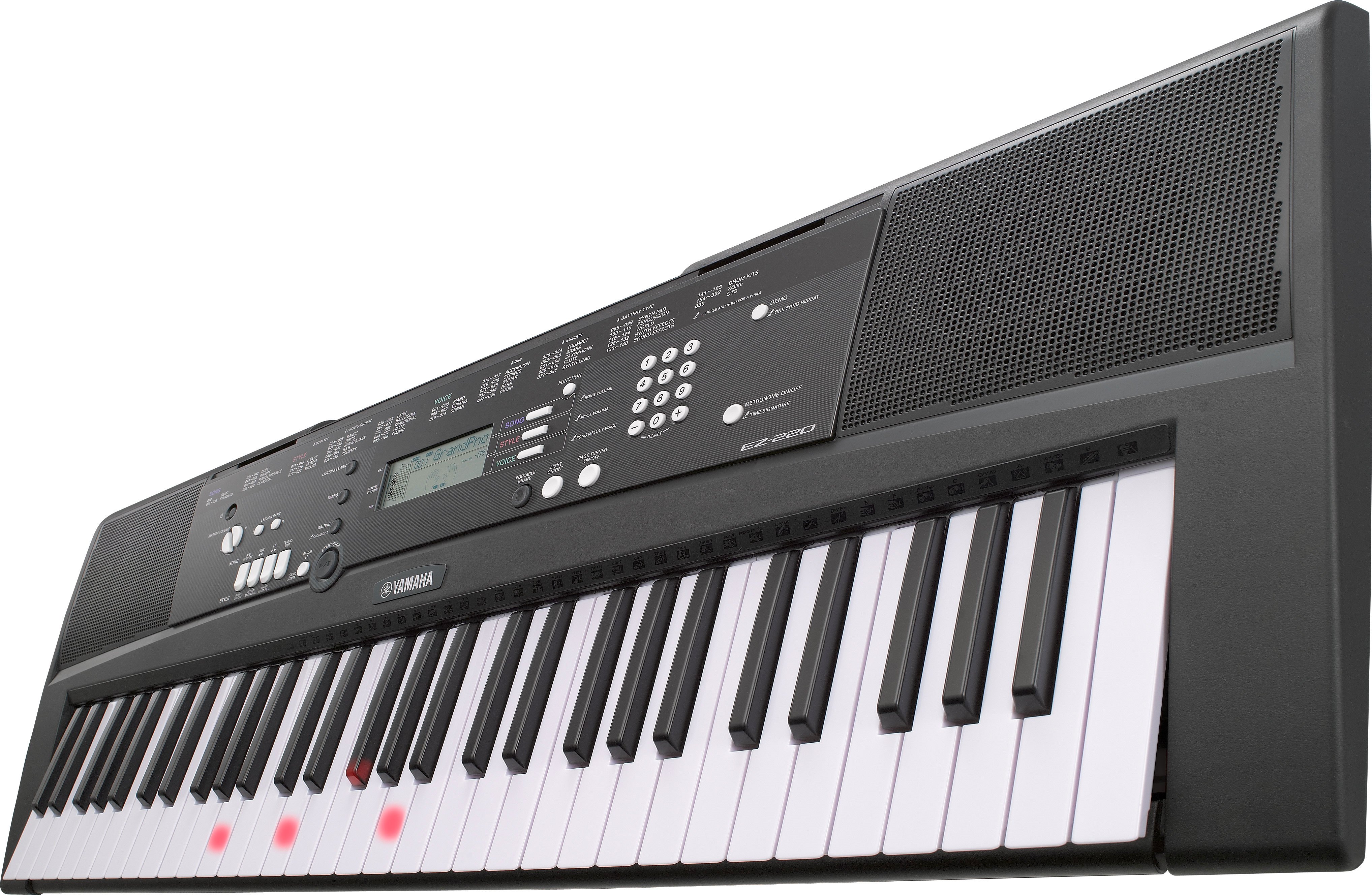 yamaha ez220 keyboard with lighted keys