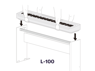 A diagram showing two people setting the P-223 on the optional stand