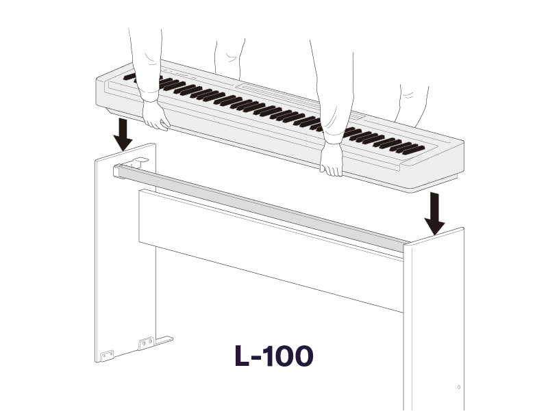 A diagram showing two people setting the P-223 on the optional stand