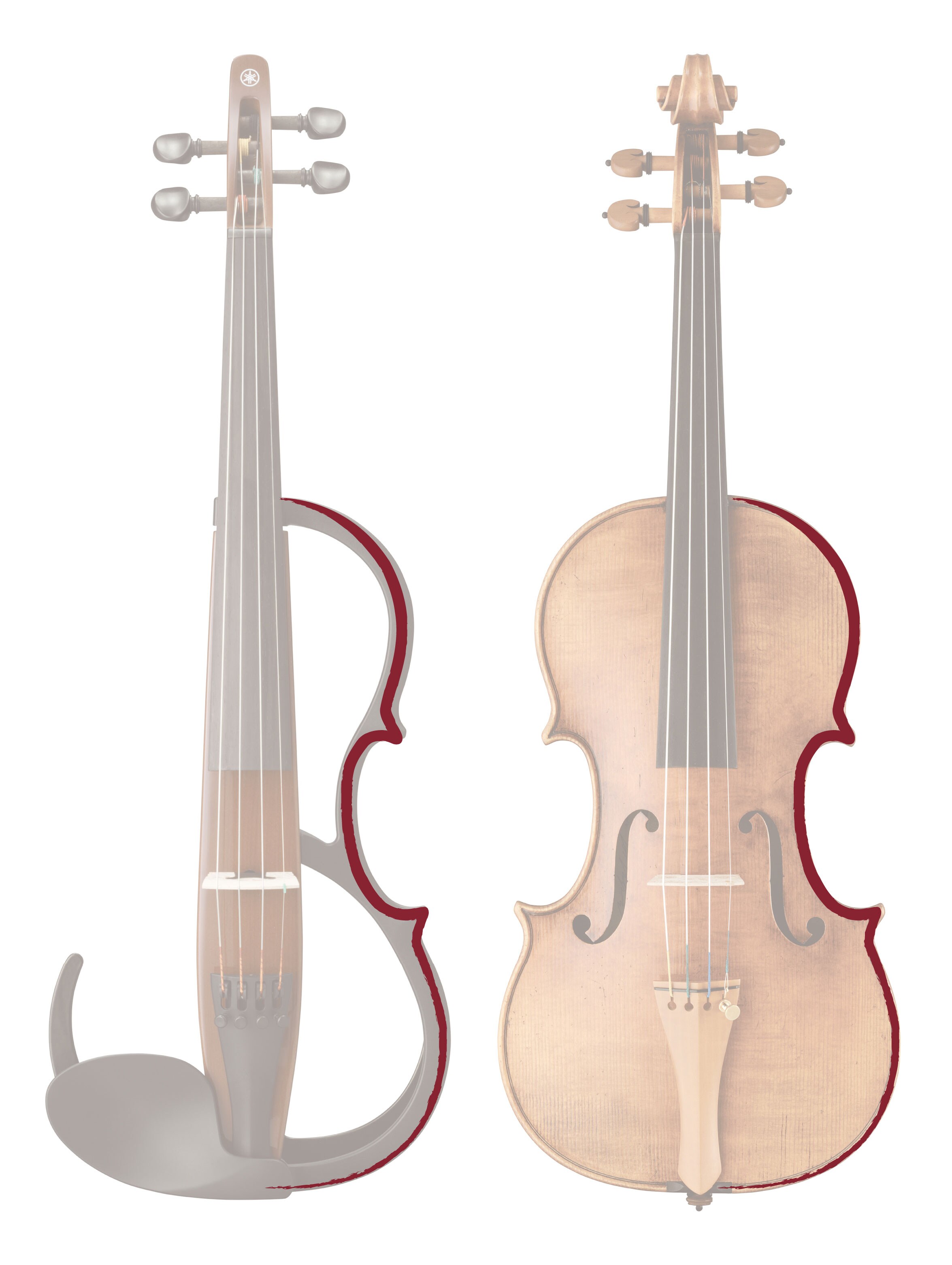 【YAMAHA】silent violin  YSV104 Yamaha YSV104 Silent Violin, Wine Red | Gear4music