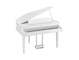 Diagonal side view of the Yamaha Clavinova CLP-865GPWH