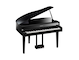 Diagonal side view of the Yamaha Clavinova CLP-865GP