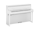 Diagonal side view of the Yamaha Clavinova CLP-885PWH