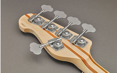 Close-up of headstock lightweight tuners for BB435