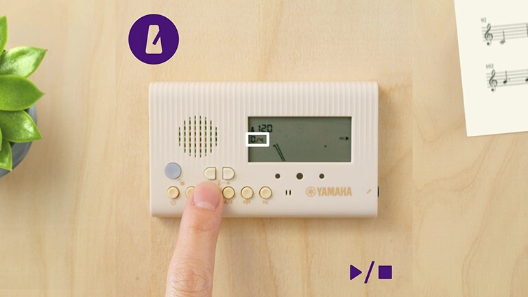 Display that makes it easy to match the tempo visually, just like watching a conductor