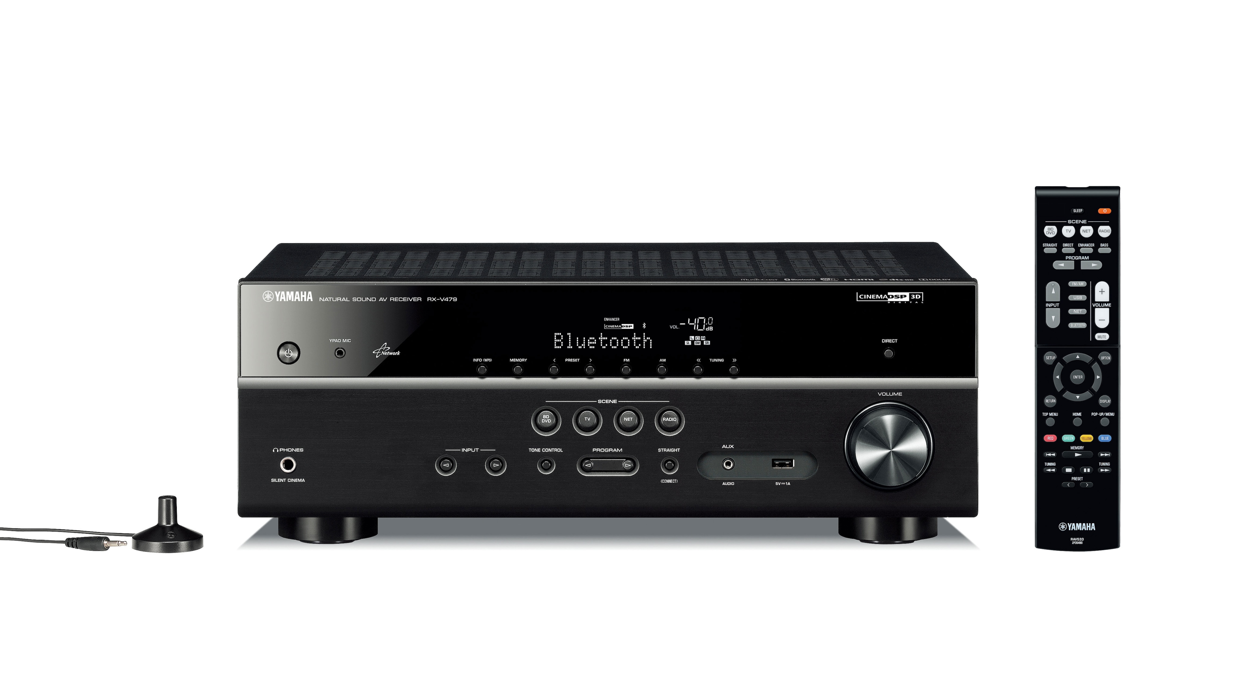 アンプ Yamaha Natural Sound AV Receiver RX-V479 Yamaha RX-V479 Bluetooth Natural Sound AV Receiver with HDMI and