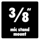 Flexible positioning with the built-in stand mount.