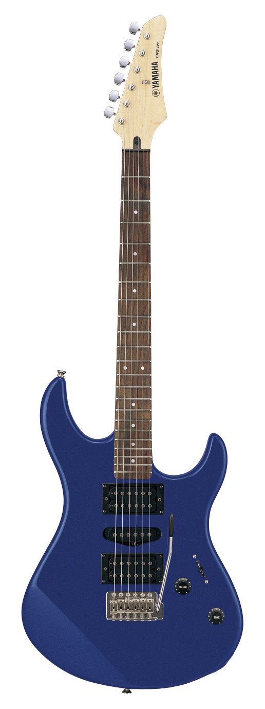 blue yamaha electric guitar