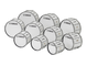 Yamaha Marching Drums MB-8300 (White)