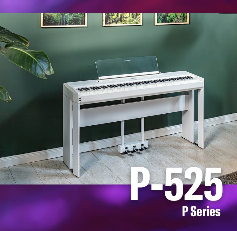 Yamaha P525 Digital Piano; White