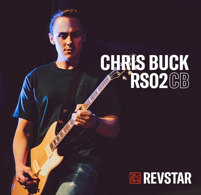 Chris Buck performing on his Signature Revstar RS02CB
