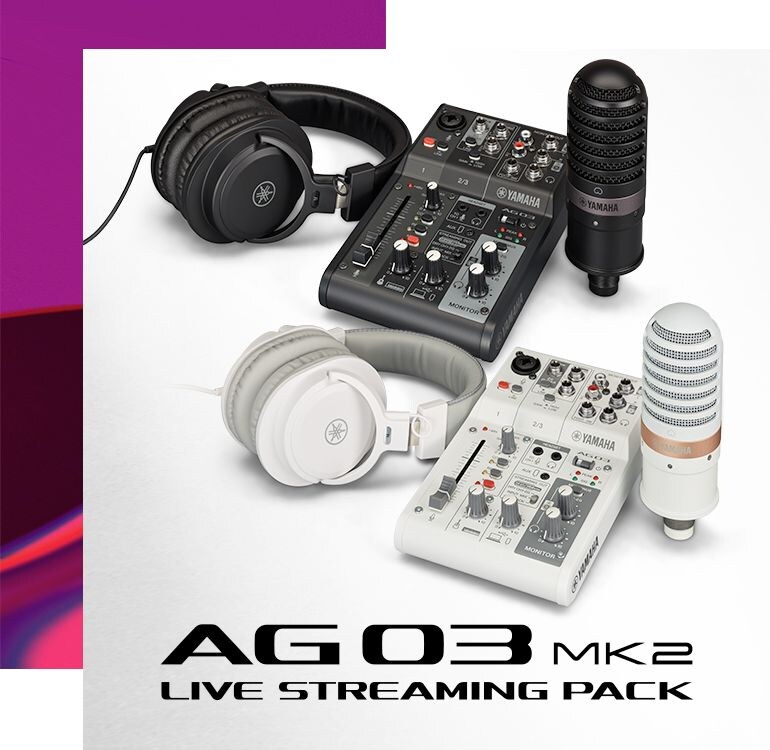 Yamaha AG03 MK2 Live Streaming Pack - Black PERFORMER KIT
