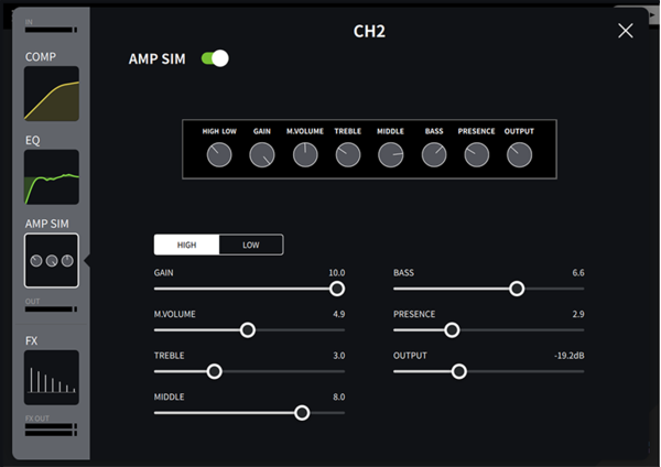 AMP SIM (Amp Simulator) - CH2