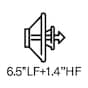 Coaxial compression driver (1.4” HF + 6.5” LF)