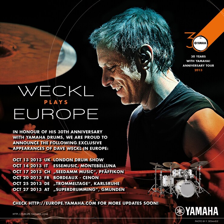 Dave Weckl plays Europe! 30 Years with Yamaha Drums Anniversary