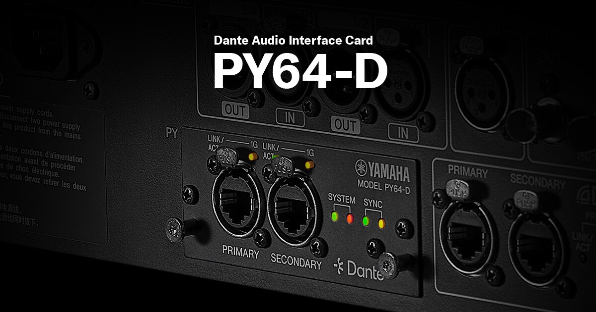 New PY64-D Dante Interface Card Enhances DM7 Series Digital Mixers