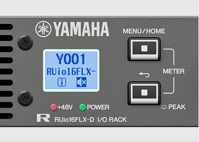 LCD and keys on the RUio16FLX-D front panel
